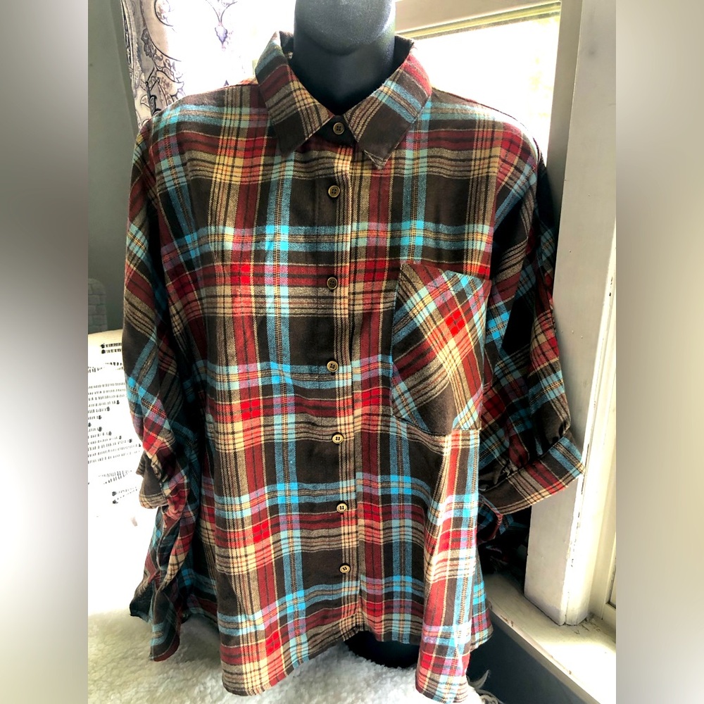 Entro Plaid Top - size S/M